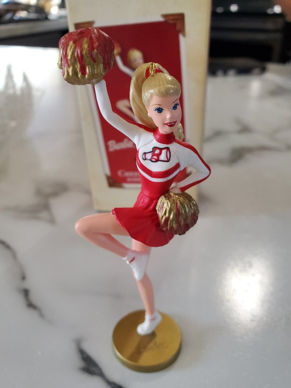 Hallmark Barbie CHEER FOR FUN Christmas Holiday Keepsake Ornament 2002